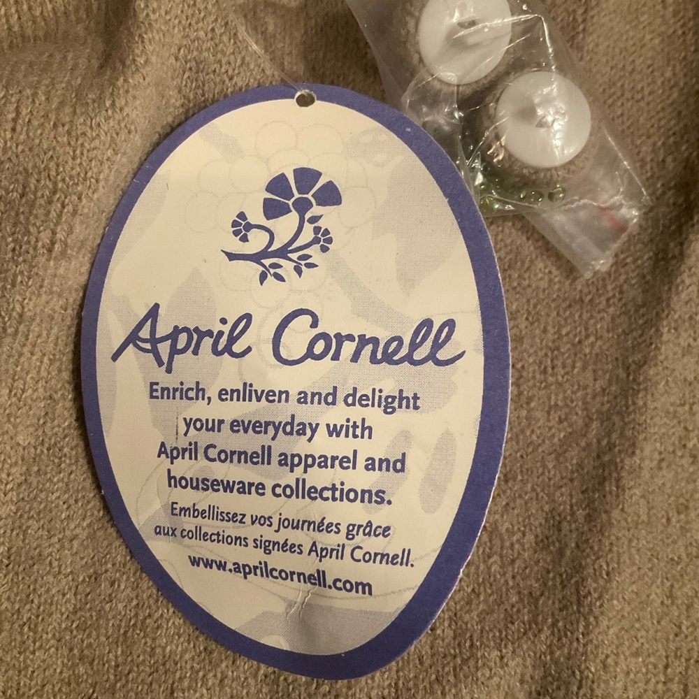 “APRIL CORNELL” 100% Wool Beaded Sweater. - Picture 14 of 14